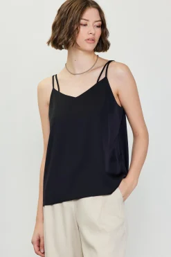 SKIES ARE BLUE Recycled Double Strap Cami* Sleeveless Tops