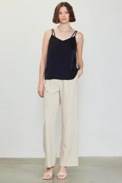 SKIES ARE BLUE Recycled Double Strap Cami* Sleeveless Tops