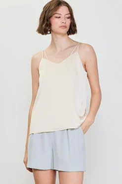 SKIES ARE BLUE Recycled Double Strap Cami* Sleeveless Tops