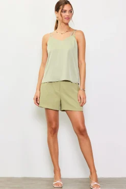 SKIES ARE BLUE Recycled Double Strap Cami* Sleeveless Tops