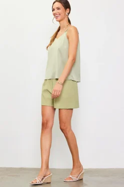 SKIES ARE BLUE Recycled Double Strap Cami* Sleeveless Tops