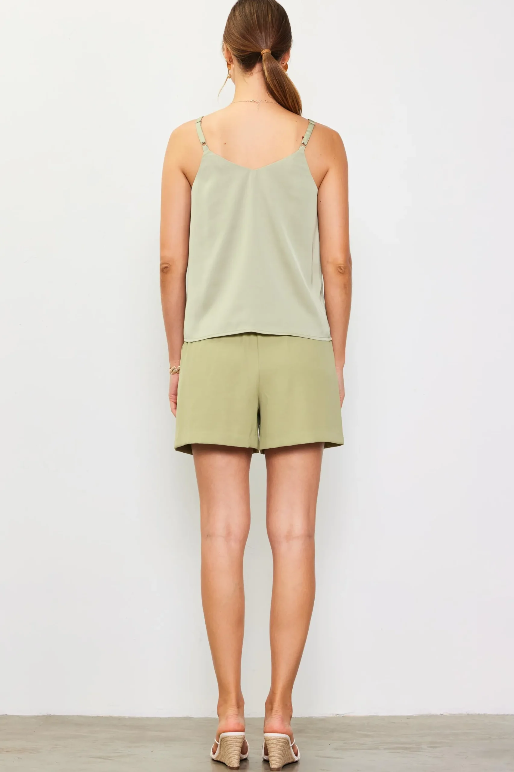 SKIES ARE BLUE Recycled Double Strap Cami* Sleeveless Tops