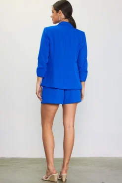 SKIES ARE BLUE Recycled Shirred Sleeve Blazer* Blazers