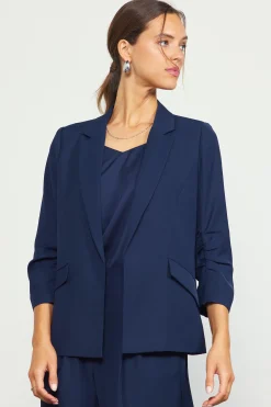 SKIES ARE BLUE Recycled Shirred Sleeve Blazer* Blazers