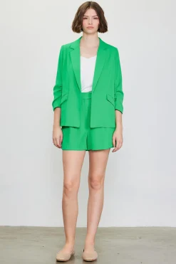 SKIES ARE BLUE Recycled Shirred Sleeve Blazer* Blazers