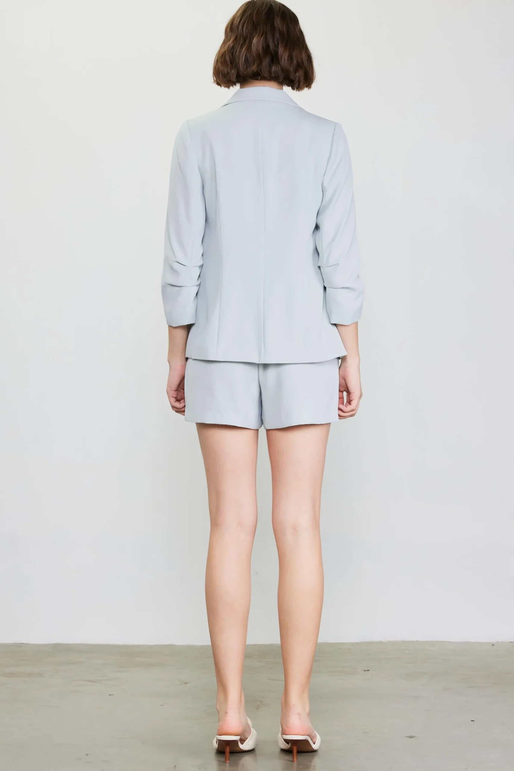 SKIES ARE BLUE Recycled Shirred Sleeve Blazer* Blazers