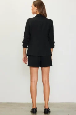 SKIES ARE BLUE Recycled Shirred Sleeve Blazer* Blazers