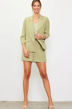 SKIES ARE BLUE Recycled Shirred Sleeve Blazer* Blazers