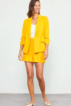 SKIES ARE BLUE Recycled Shirred Sleeve Blazer* Blazers