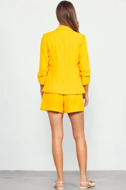 SKIES ARE BLUE Recycled Shirred Sleeve Blazer* Blazers