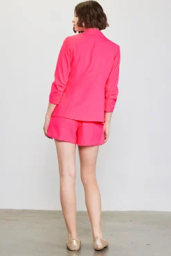 SKIES ARE BLUE Recycled Shirred Sleeve Blazer* Blazers