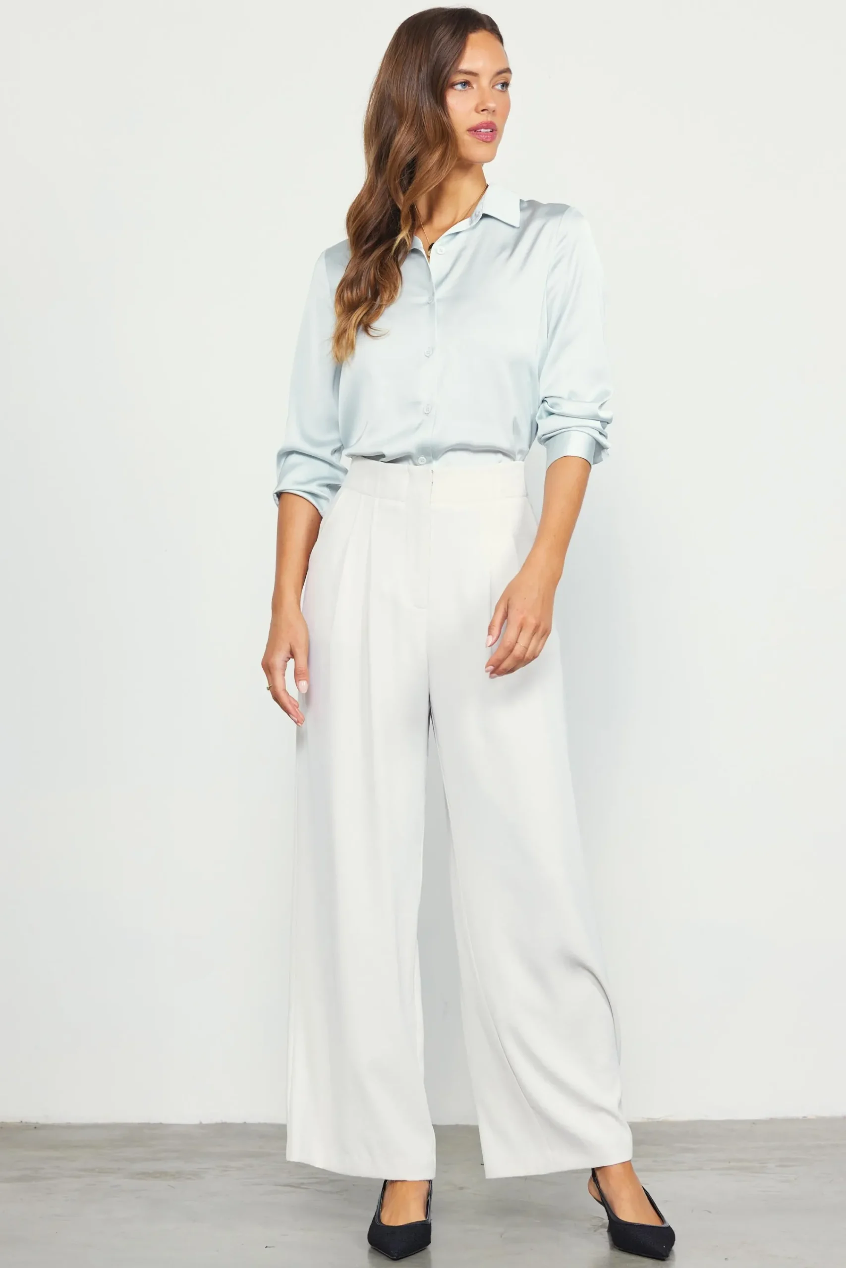 SKIES ARE BLUE Recycled Wide Leg Pants* Pants