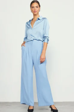 SKIES ARE BLUE Recycled Wide Leg Pants* Pants