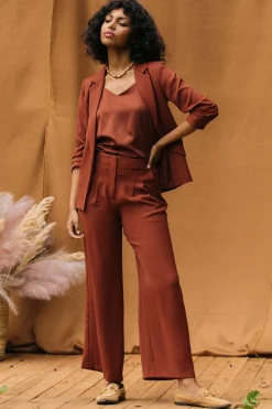 SKIES ARE BLUE Recycled Wide Leg Pants* Pants