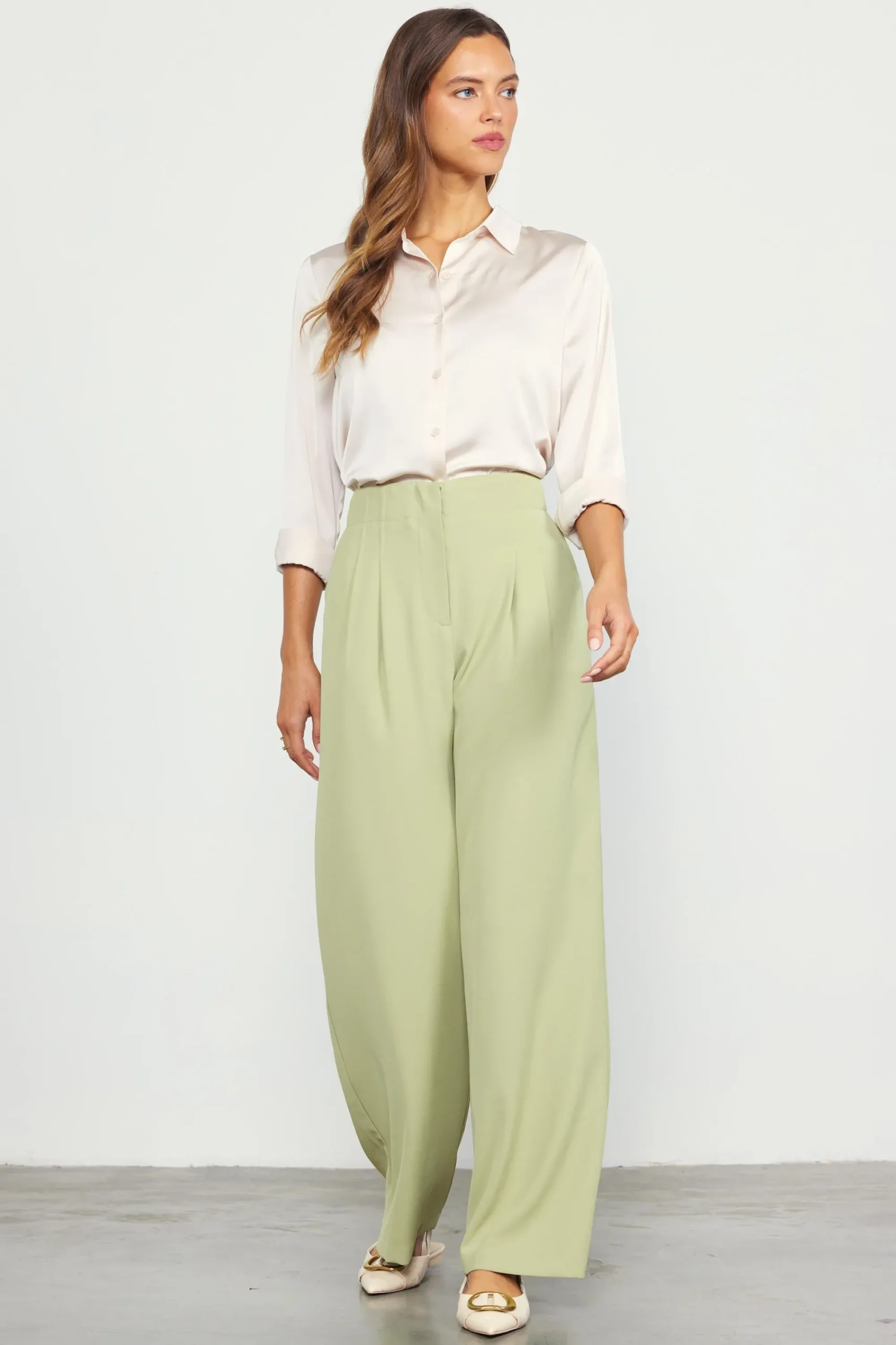 SKIES ARE BLUE Recycled Wide Leg Pants* Pants