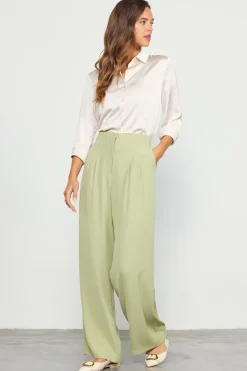 SKIES ARE BLUE Recycled Wide Leg Pants* Pants