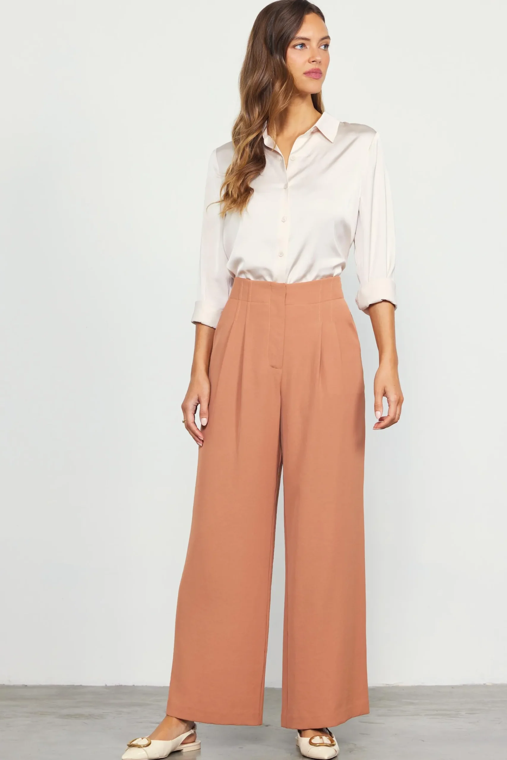 SKIES ARE BLUE Recycled Wide Leg Pants* Pants