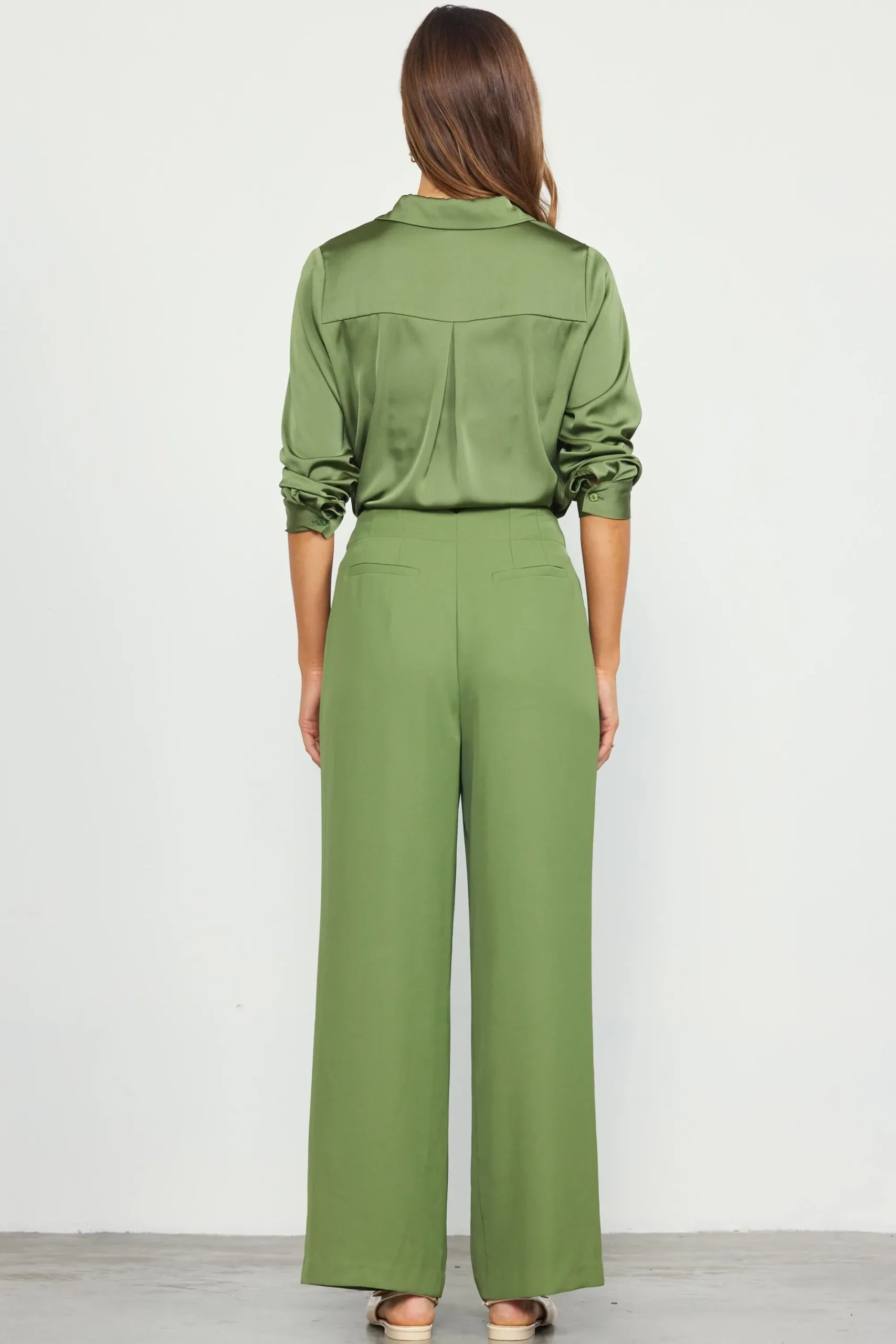 SKIES ARE BLUE Recycled Wide Leg Pants* Pants