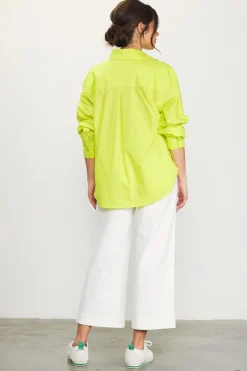 SKIES ARE BLUE Relaxed Fit Poplin Longsleeve Shirt* Long Sleeve Tops