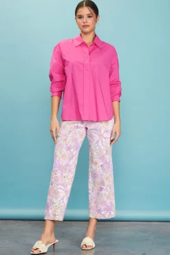 SKIES ARE BLUE Relaxed Fit Poplin Longsleeve Shirt* Long Sleeve Tops