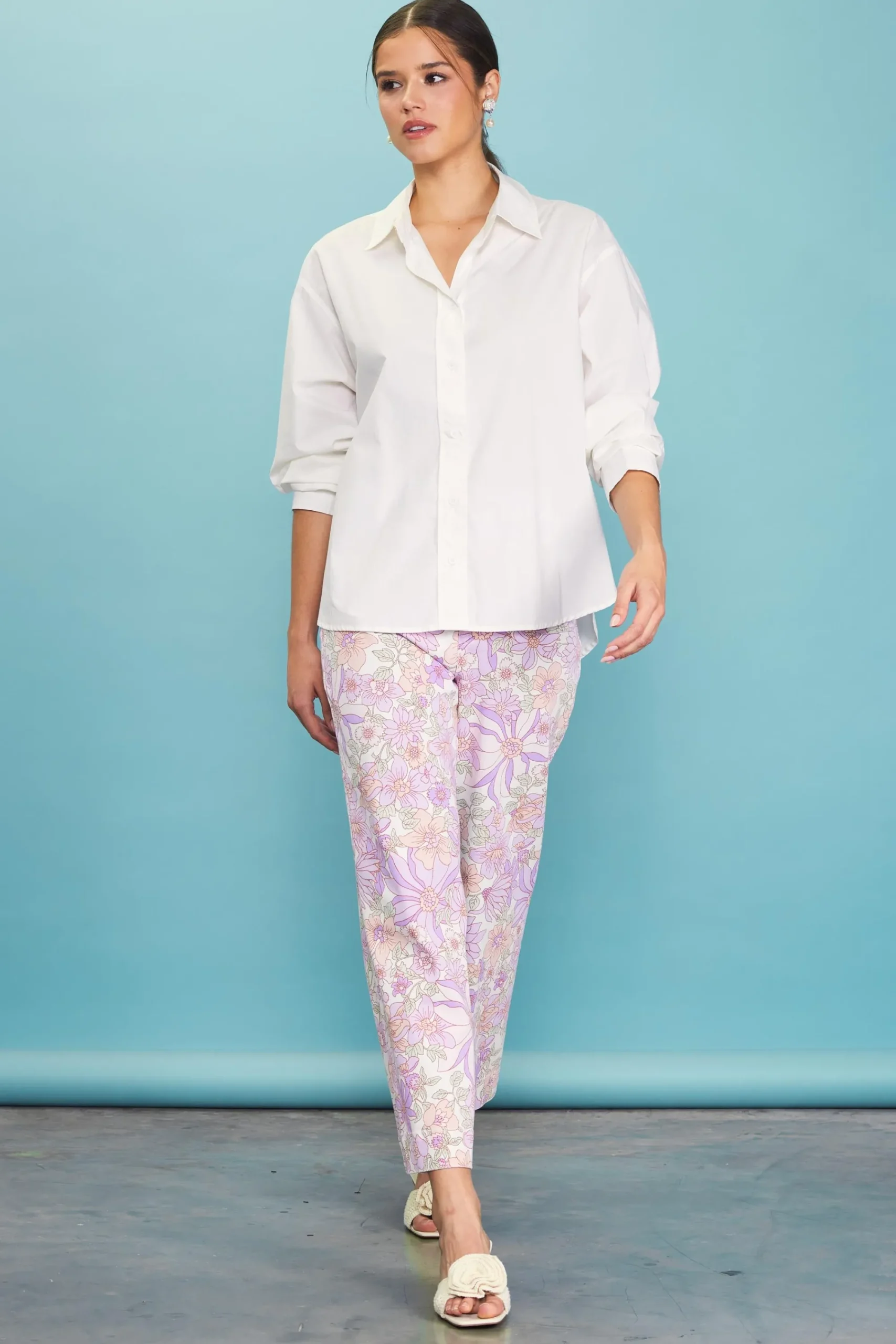 SKIES ARE BLUE Relaxed Fit Poplin Longsleeve Shirt* Long Sleeve Tops