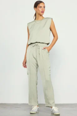 SKIES ARE BLUE Relaxed Utility Pintucked Pants* Pants