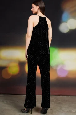 SKIES ARE BLUE Rhinestone Velvet Cami* Sleeveless Tops