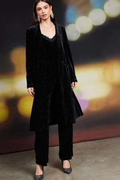 SKIES ARE BLUE Rhinestone Velvet Duster* Outerwear