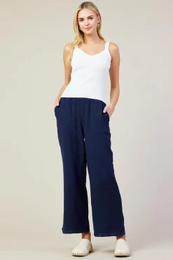 SKIES ARE BLUE Ribbed Knit Cami Top* Sleeveless Tops