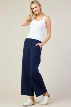 SKIES ARE BLUE Ribbed Knit Cami Top* Sleeveless Tops