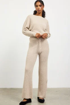 SKIES ARE BLUE Ribbed Knit Wide Leg Pants* Pants