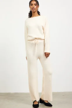 SKIES ARE BLUE Ribbed Knit Wide Leg Pants* Pants