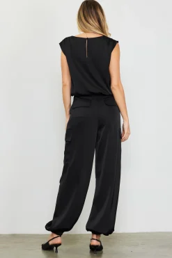 SKIES ARE BLUE Satin Cargo Pants* Pants