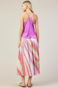 SKIES ARE BLUE Satin Lace Cami Top* Sleeveless Tops