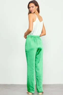 SKIES ARE BLUE Satin Straight Leg Pant* Pants