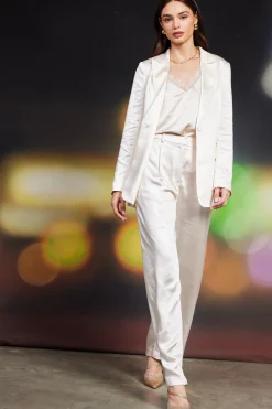 SKIES ARE BLUE Satin Tailored Blazer* Blazers