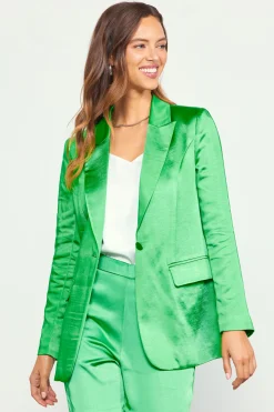 SKIES ARE BLUE Satin Tailored Blazer* Blazers