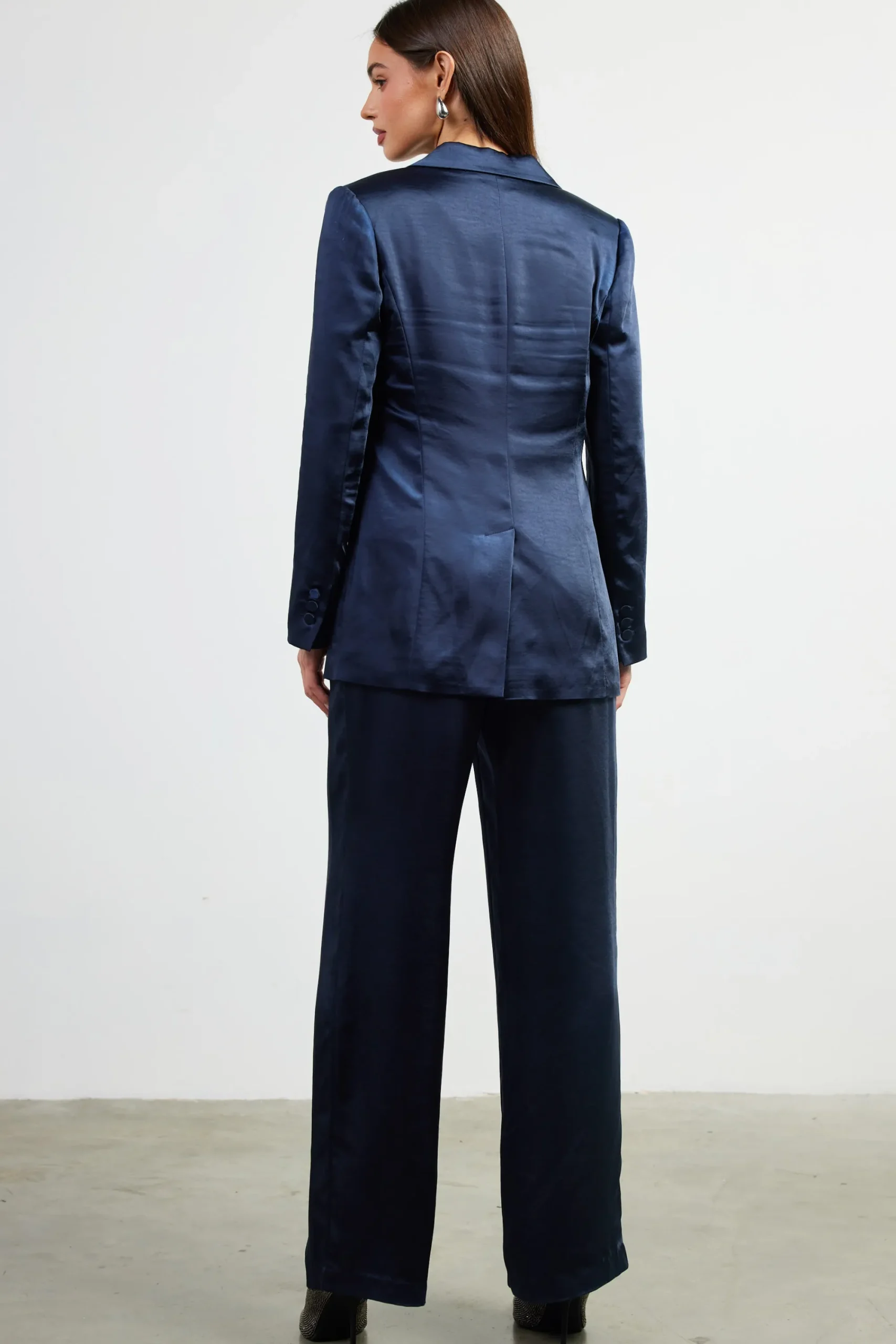 SKIES ARE BLUE Satin Tailored Blazer* Blazers