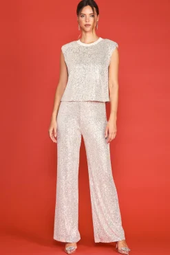 SKIES ARE BLUE Sequin Bubble Muscle Tank* Sleeveless Tops