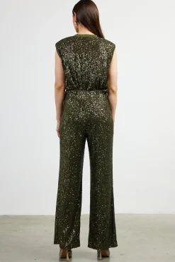 SKIES ARE BLUE Sequin Flared Pants* Pants