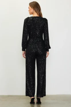 SKIES ARE BLUE Sequin Wrap Jumpsuit* Jumpsuits