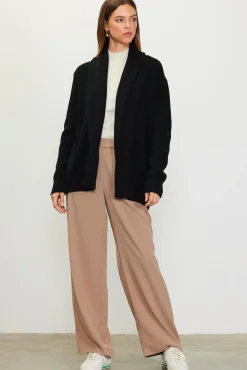 SKIES ARE BLUE Shawl Collar Sweater Cardigan* Long Sleeve Tops|Sweaters