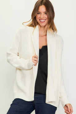 SKIES ARE BLUE Shawl Collar Sweater Cardigan* Long Sleeve Tops|Sweaters