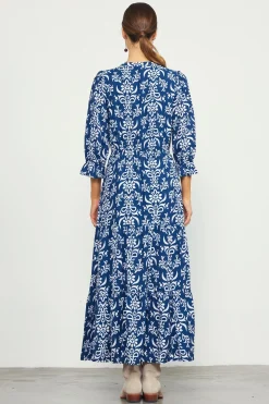 SKIES ARE BLUE Skye Split Neck Ruffle Maxi Dress* Maxi Dresses