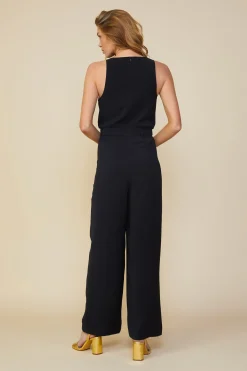 SKIES ARE BLUE Sleeveless Cowl Neck Jumpsuit* Jumpsuits
