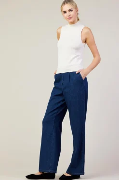 SKIES ARE BLUE Sleeveless Mock Neck Knit Top* Sleeveless Tops