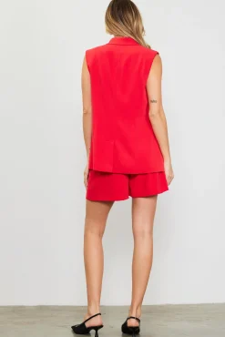 SKIES ARE BLUE Sleeveless Tailo Blazer* Blazers