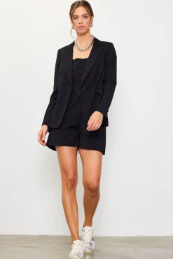 SKIES ARE BLUE Square Neck Button Vest* Sleeveless Tops