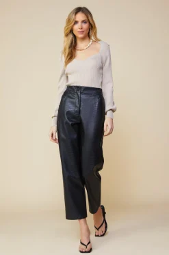 SKIES ARE BLUE Sweetheart Neck Longsleeve Knit Top* Long Sleeve Tops|Sweaters