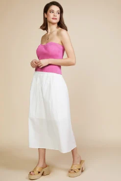 SKIES ARE BLUE Sweetheart Neckline Knit Top* Sleeveless Tops